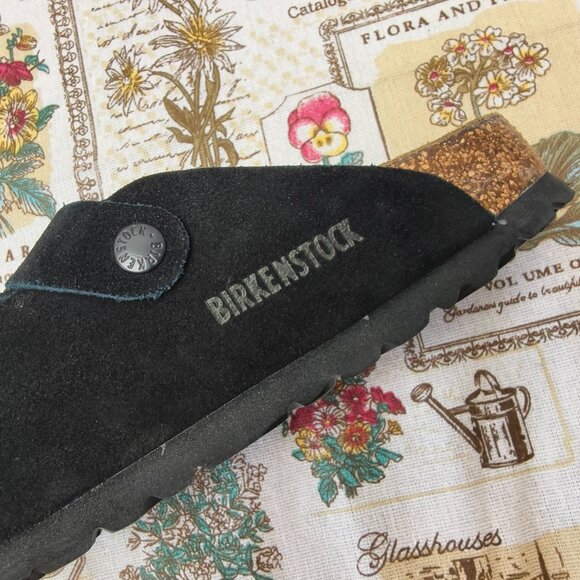 👑POSH NWT Women's Black Suede Birkenstock Boston Shoes - Narrow Fit - Picture 4 of 5